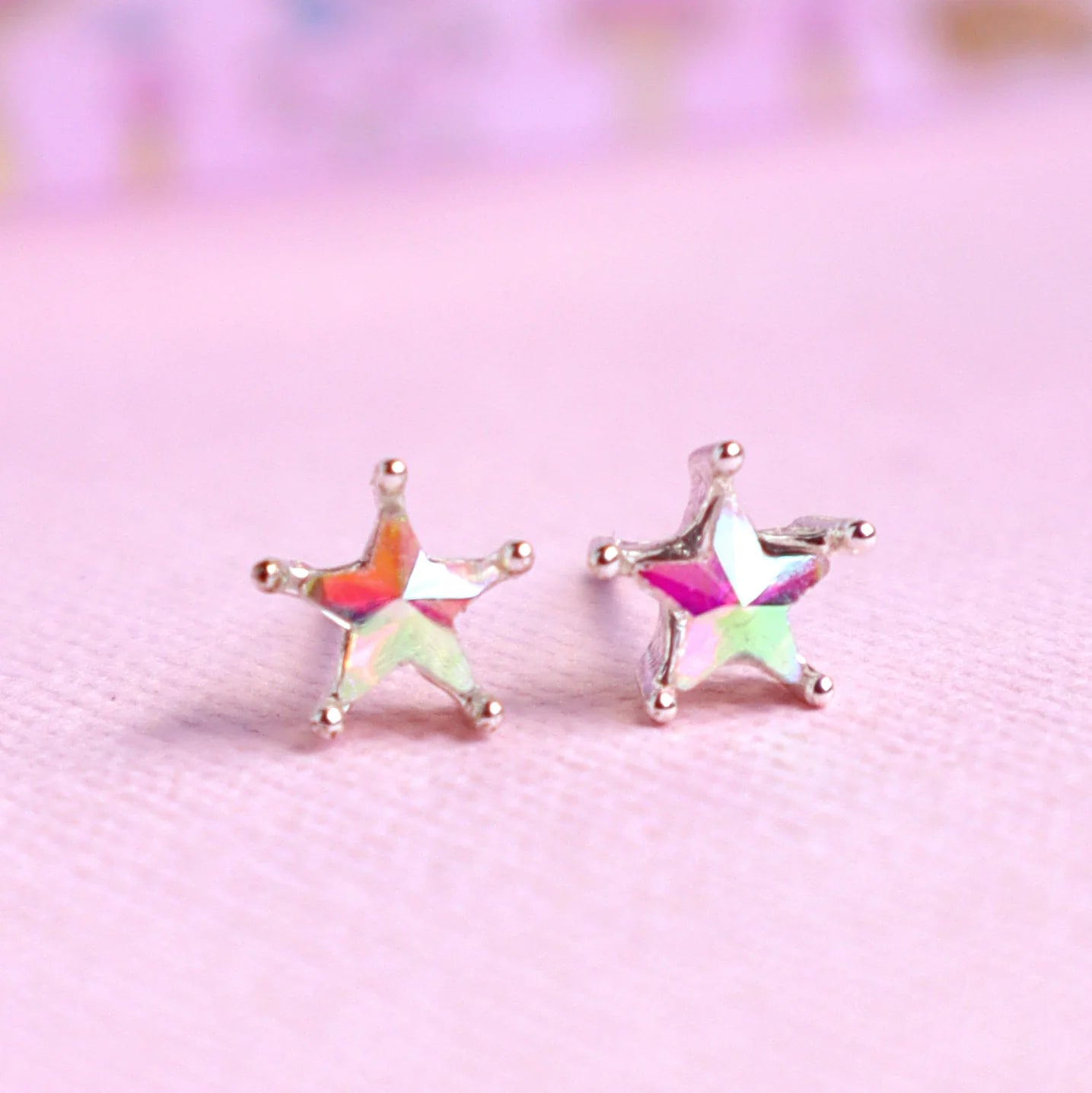 Earrings - Crystal Shining Star in Fairy Box