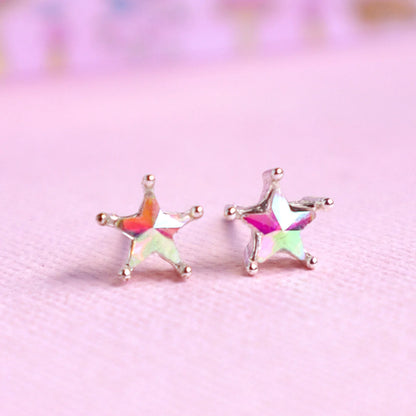 Earrings - Crystal Shining Star in Fairy Box