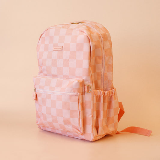 PRE ORDER - Backpack - Peach Check