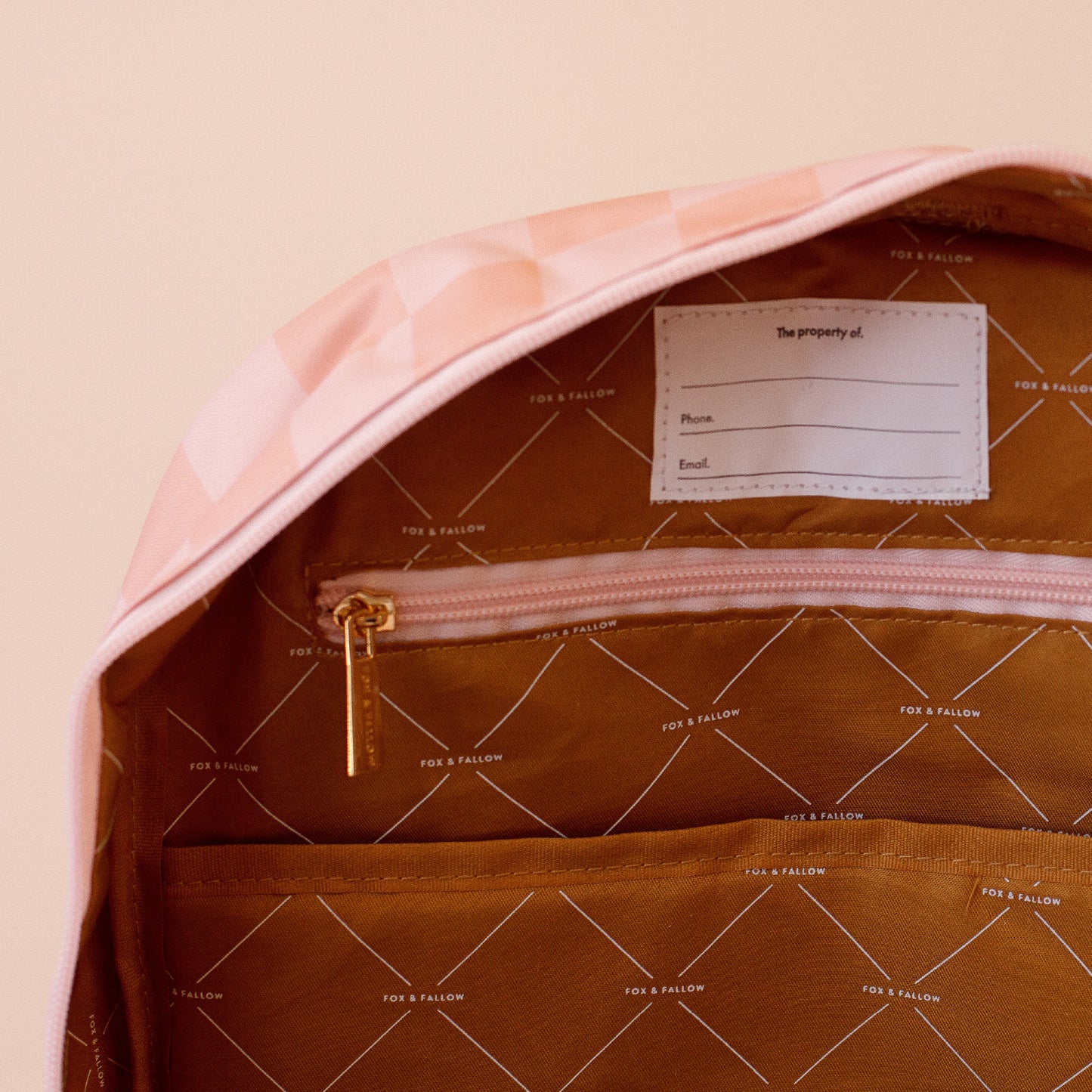 PRE ORDER - Backpack - Peach Check