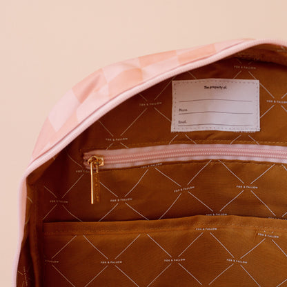 PRE ORDER - Backpack - Peach Check