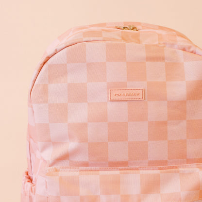 PRE ORDER - Backpack - Peach Check