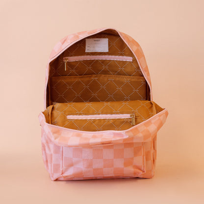 PRE ORDER - Backpack - Peach Check