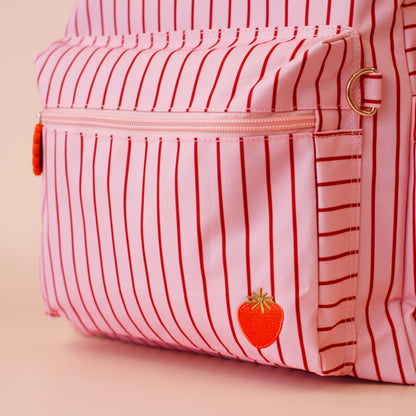 PRE ORDER - Backpack - Strawberry Stripe