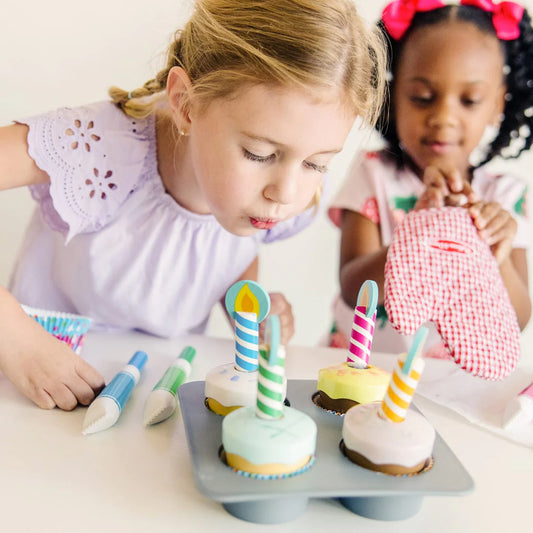 Wooden Bake and Decorate Cupcake Set