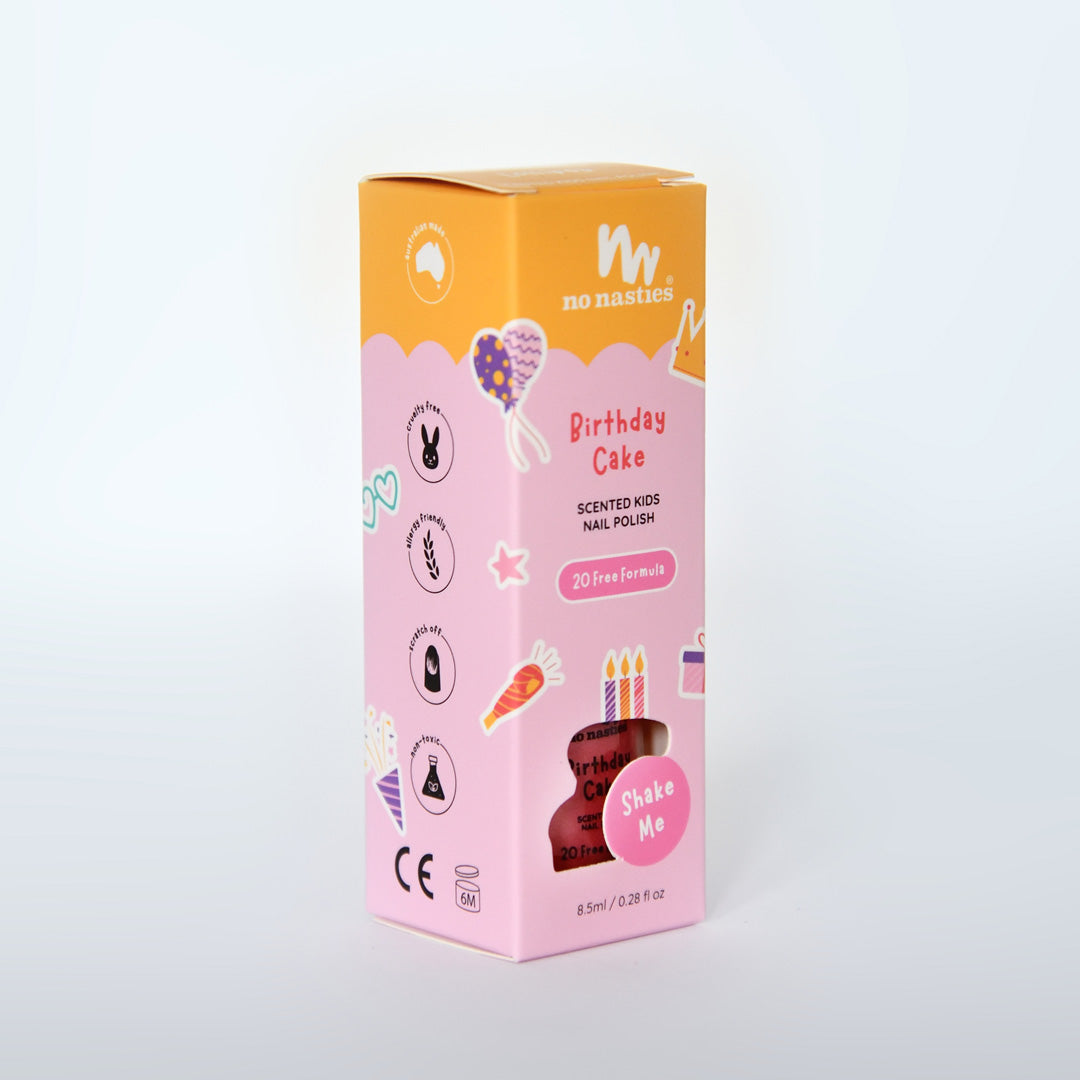 Scented Water Based Nail Polish - Birthday Cake - Pastel Pink