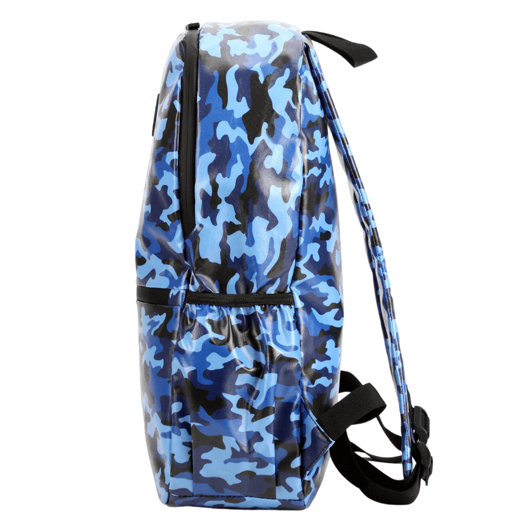 Blue Waterproof Backpack Waterproof Large Backpack - Blue Camo – Our Little Darlings