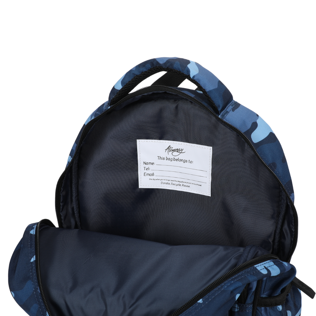 Midsize Kids Backpack - Blue Camo