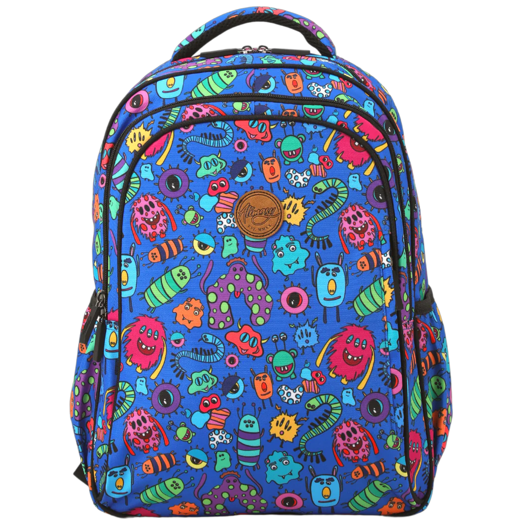 Midsize Kids Backpack - Blue Monster
