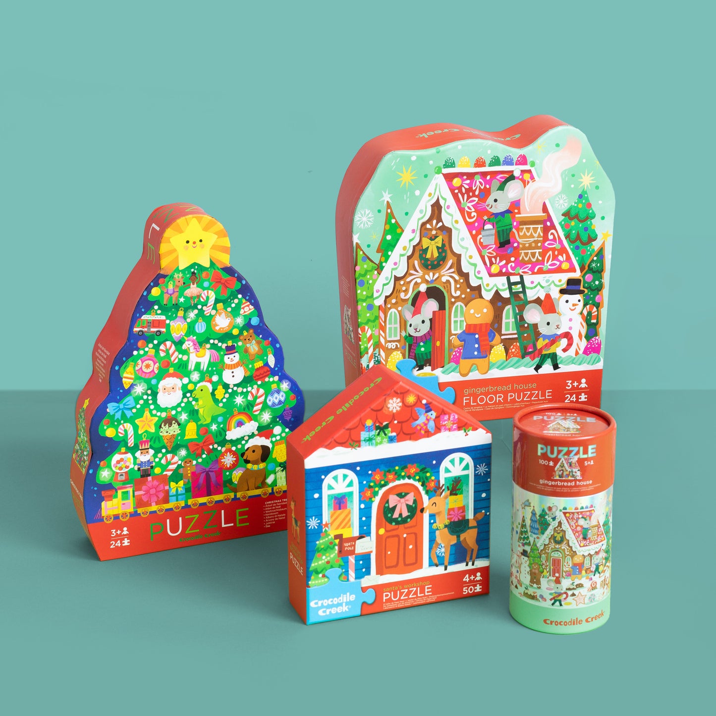 Holographic Tube Puzzle 100 pc - Gingerbread House