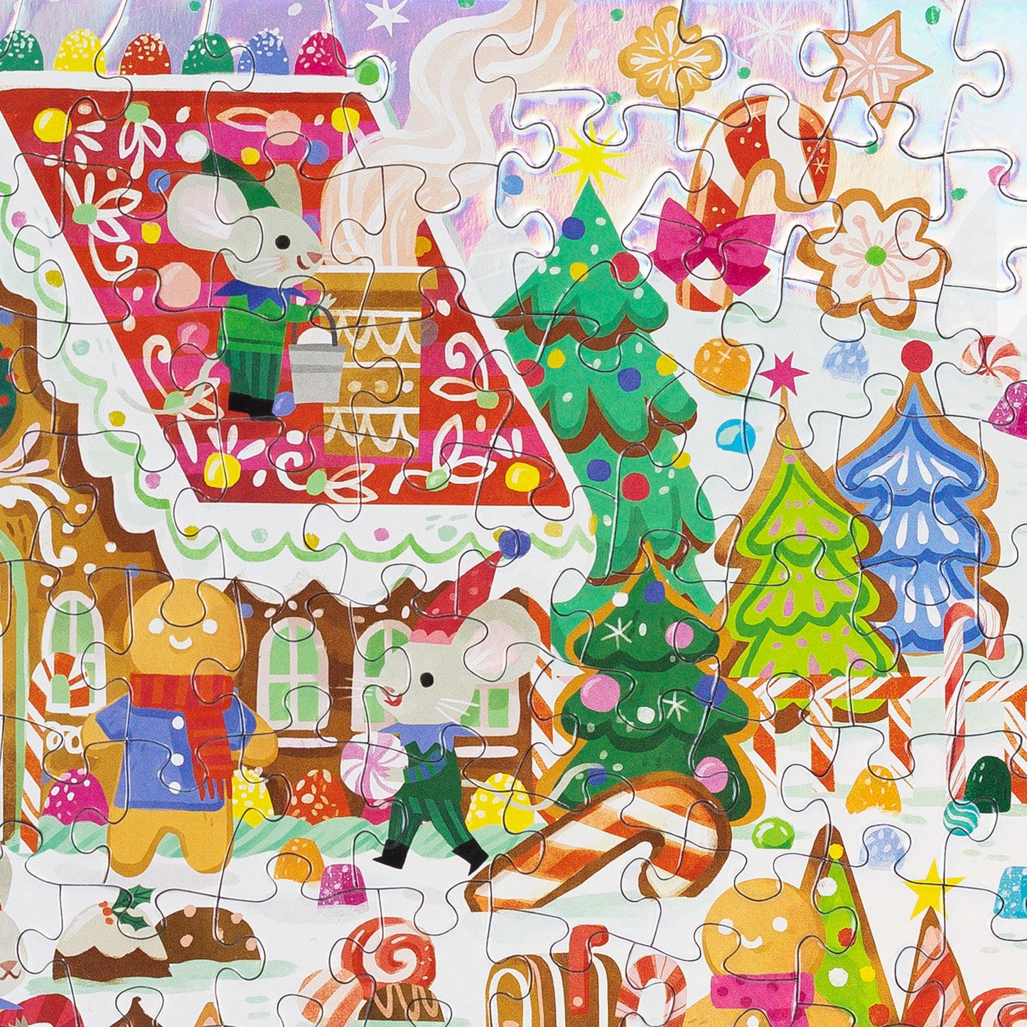 Holographic Tube Puzzle 100 pc - Gingerbread House