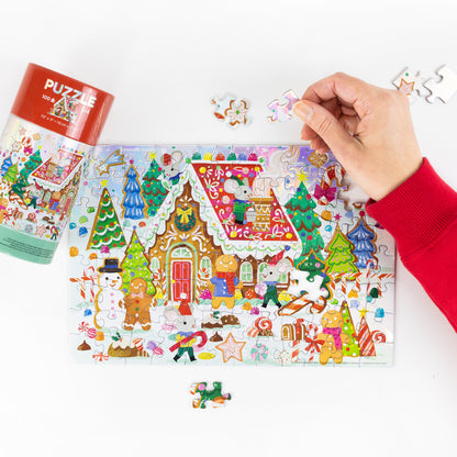 Holographic Tube Puzzle 100 pc - Gingerbread House
