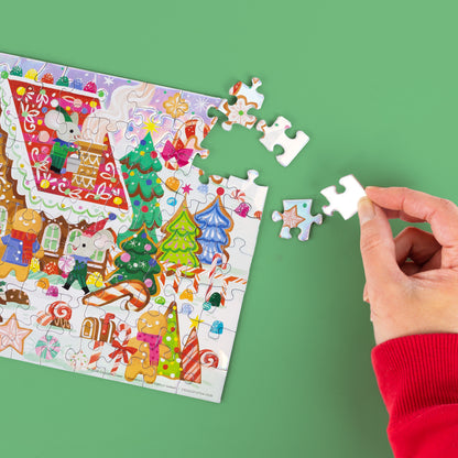 Holographic Tube Puzzle 100 pc - Gingerbread House