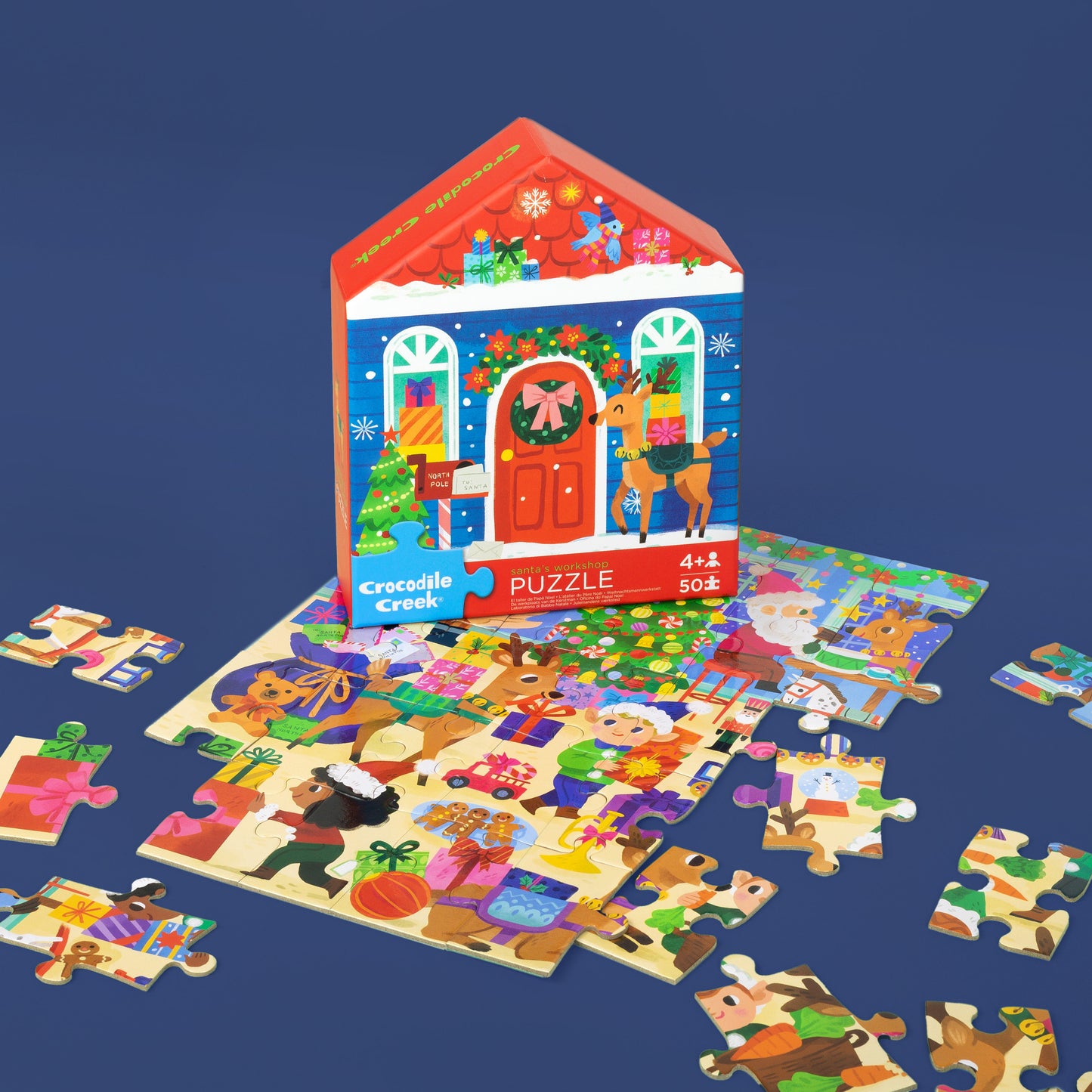 Flat House Puzzle 50 pc - Santa's Workshop