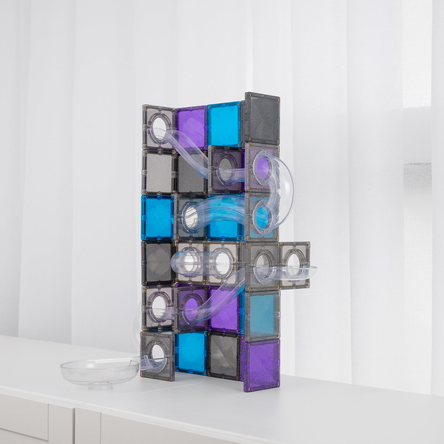 COMING SOON - Connetix Magnetic Tiles - Ball Run Galaxy Pack 61 pc