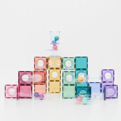 PRE ORDER - Magnetic Tiles - 114 pc Pastel Ball Run Pack - REFRESHED