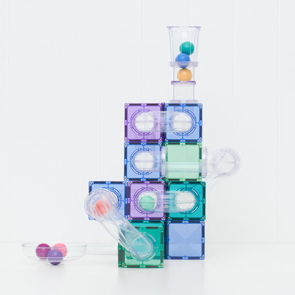 PRE ORDER - Magnetic Tiles - 114 pc Pastel Ball Run Pack - REFRESHED