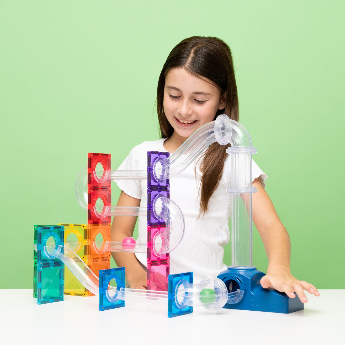 Connetix Magnetic Tiles - Ball Run Launcher Pack 47 pc