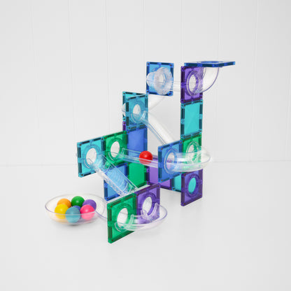 COMING SOON - Magnetic Tiles - 114 pc Bright Ball Run Pack - REFRESHED