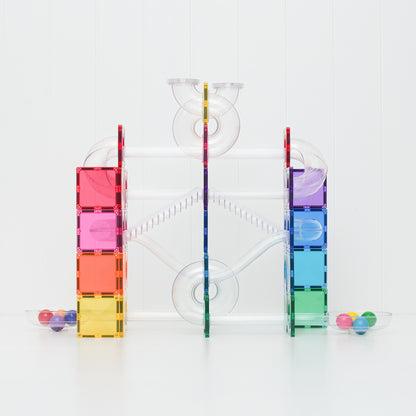 COMING SOON - Magnetic Tiles - 114 pc Bright Ball Run Pack - REFRESHED