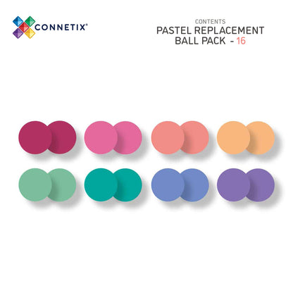 Magnetic Tiles - 16 pc Pastel Ball Pack
