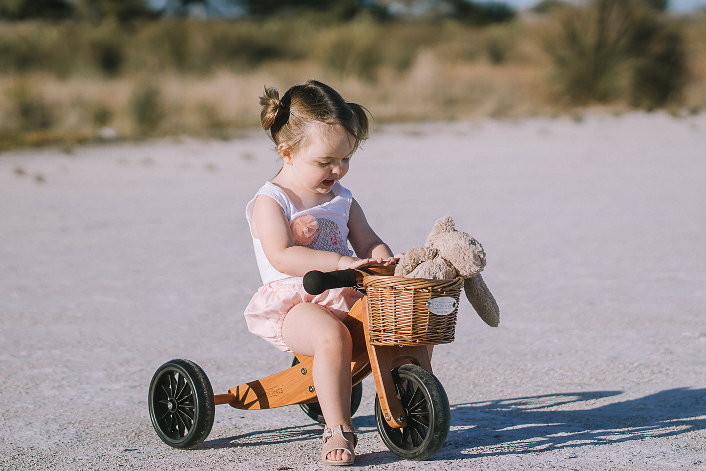Kinderfeets 2 in 1 Tiny Tot Trike and Balance Bike - Bamboo