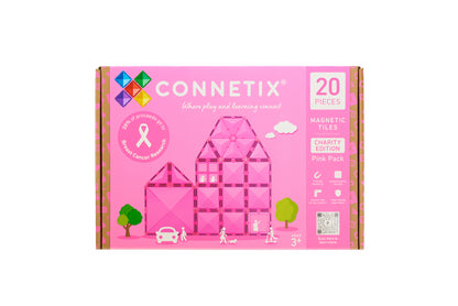 Connetix Magnetic Tiles - 20pc Charity Pack - Pink - NEW!!!