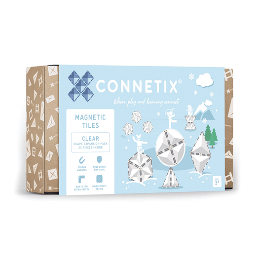 Magnetic Tiles - 24 pc Clear Shape Expansion Pack