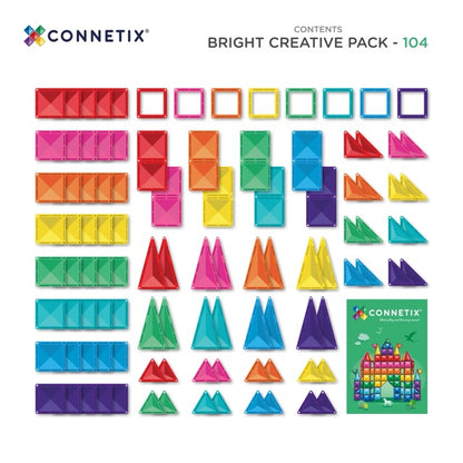 COMING SOON Magnetic Tiles - 104 pc Bright Creative Pack REFRESHED