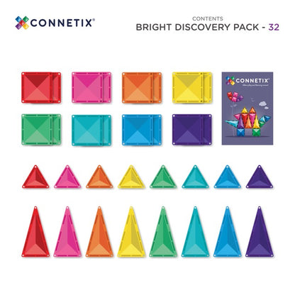 PRE ORDER - Magnetic Tiles - 32 pc Bright Discovery Pack - REFRESHED