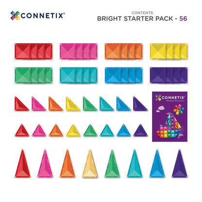 Magnetic Tiles - 60 pc Bright Starter Pack - REFRESHED