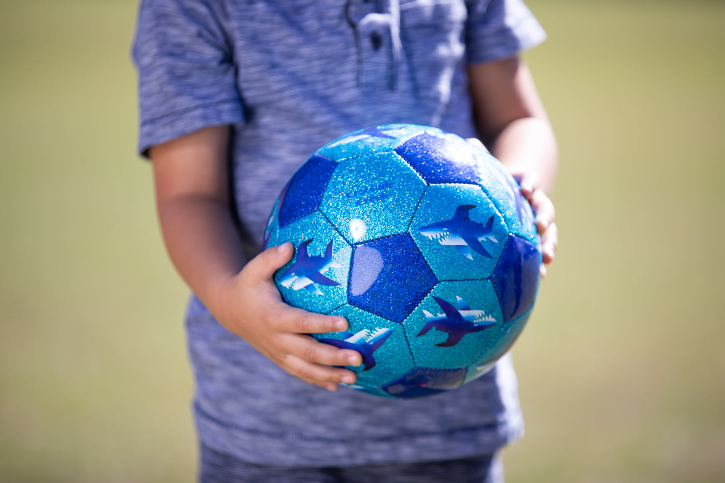 Size 3 Glitter Soccer Ball - Shark City