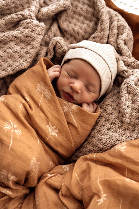 Muslin Wrap - Bronze Palm