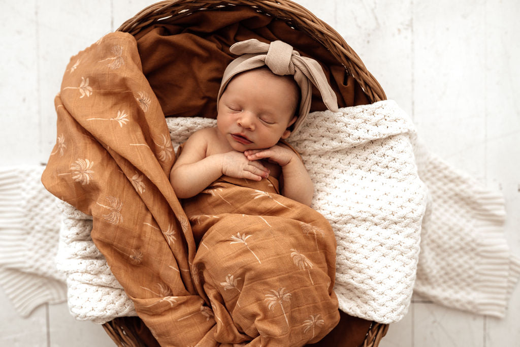 Muslin Wrap - Bronze Palm