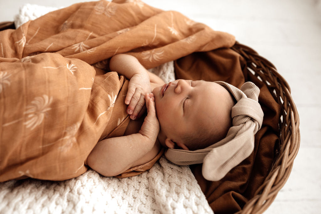 Muslin Wrap - Bronze Palm