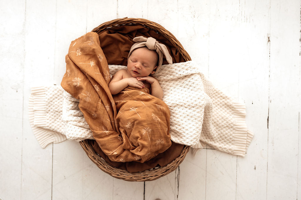 Muslin Wrap - Bronze Palm