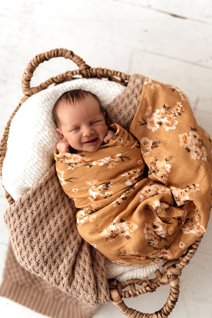 Muslin Wrap - Golden Flower