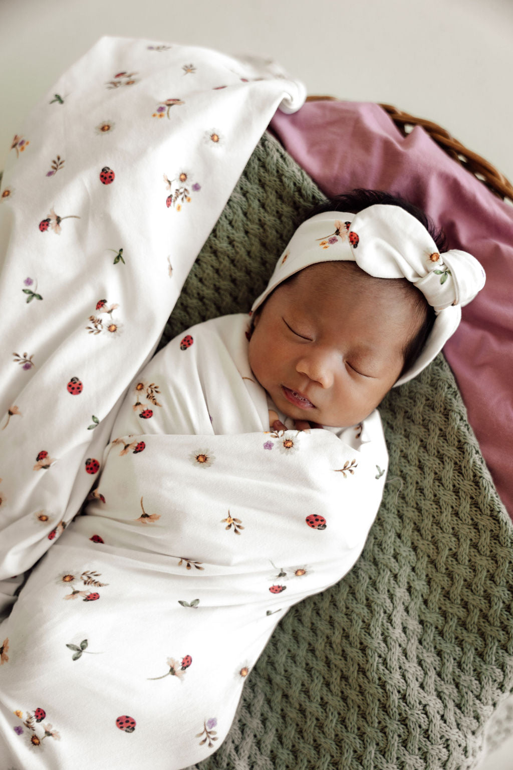 Baby Jersey Wrap Set - Ladybug