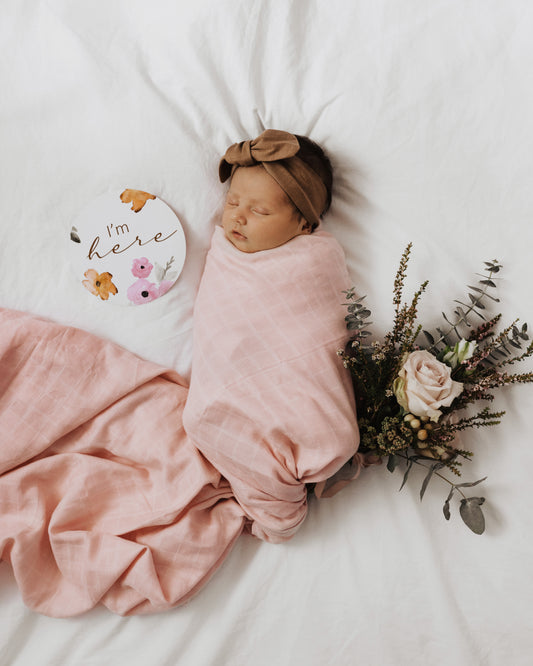Muslin Wrap - Musk Pink