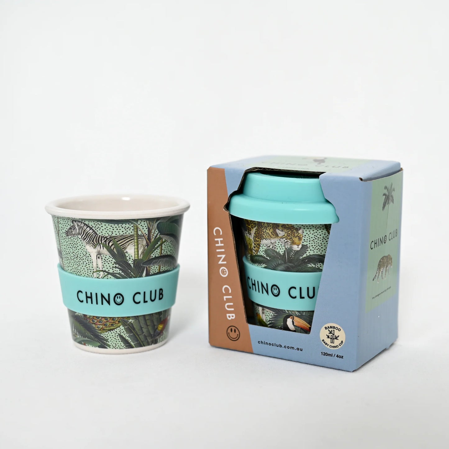 Baby 4oz Chino Cup - Aqua Jungle - OLD