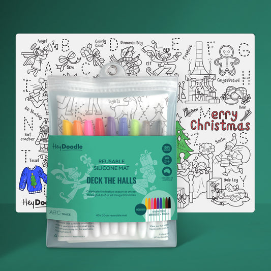 Wipeable Colouring In - Deck the Halls