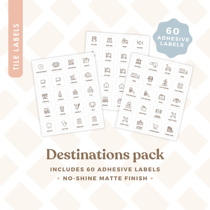 Tile Labels - Destinations
