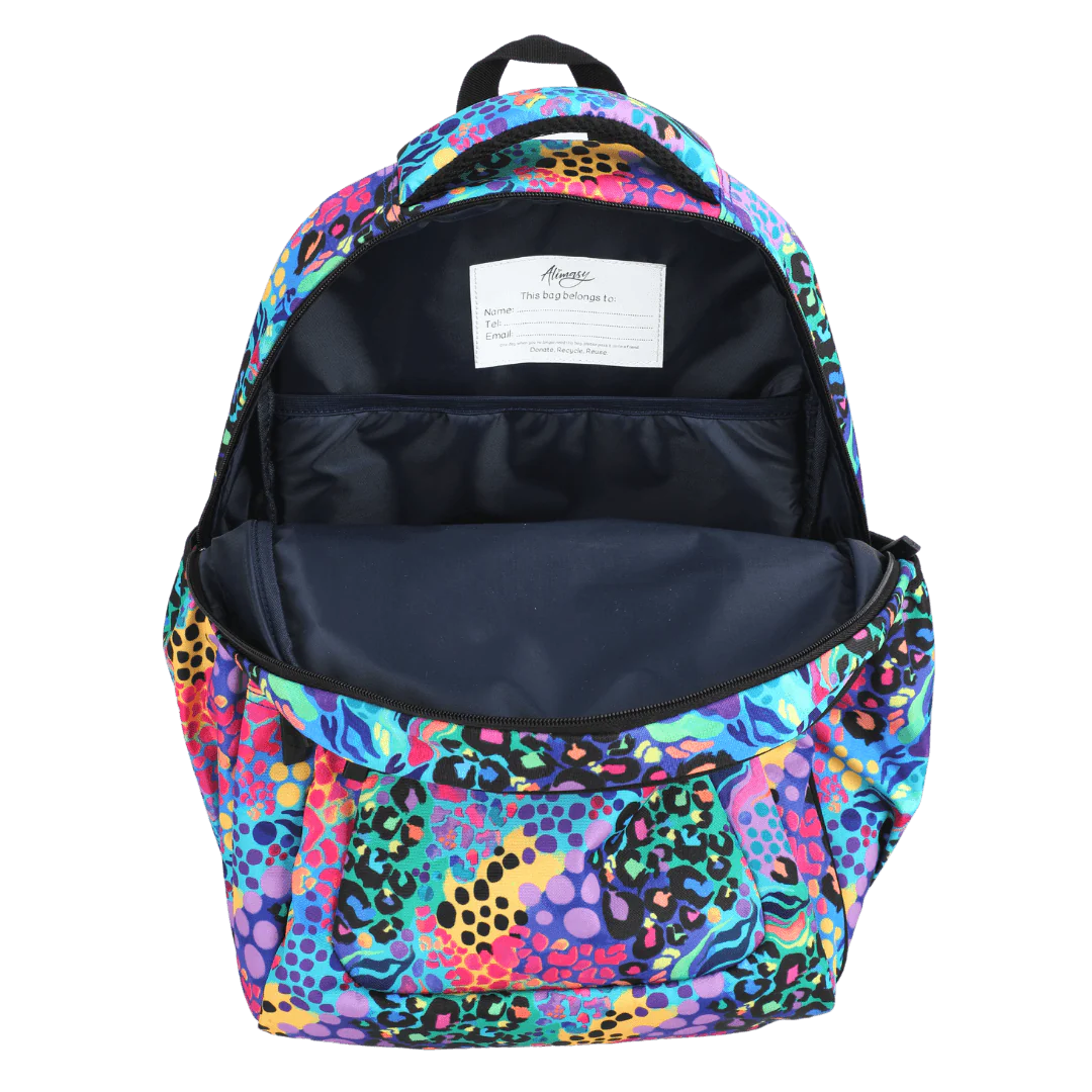 Large School Backpack - Electric Leopard