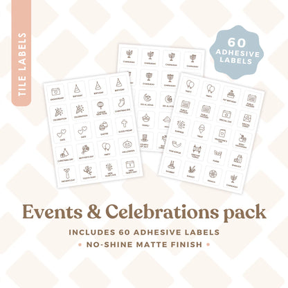 Tile Labels - Events and Celebrations