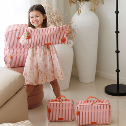 Large Pencil Case - Strawberry Stripe
