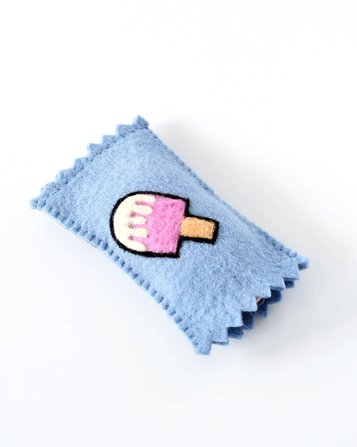 Felt Strawberry Ice Cream Popsicle Toy with Wrapper