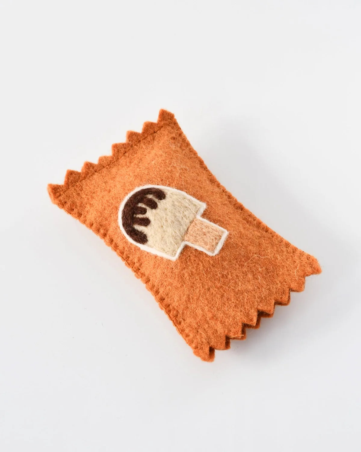 Felt Vanilla Ice Cream Popsicle Toy with Wrapper