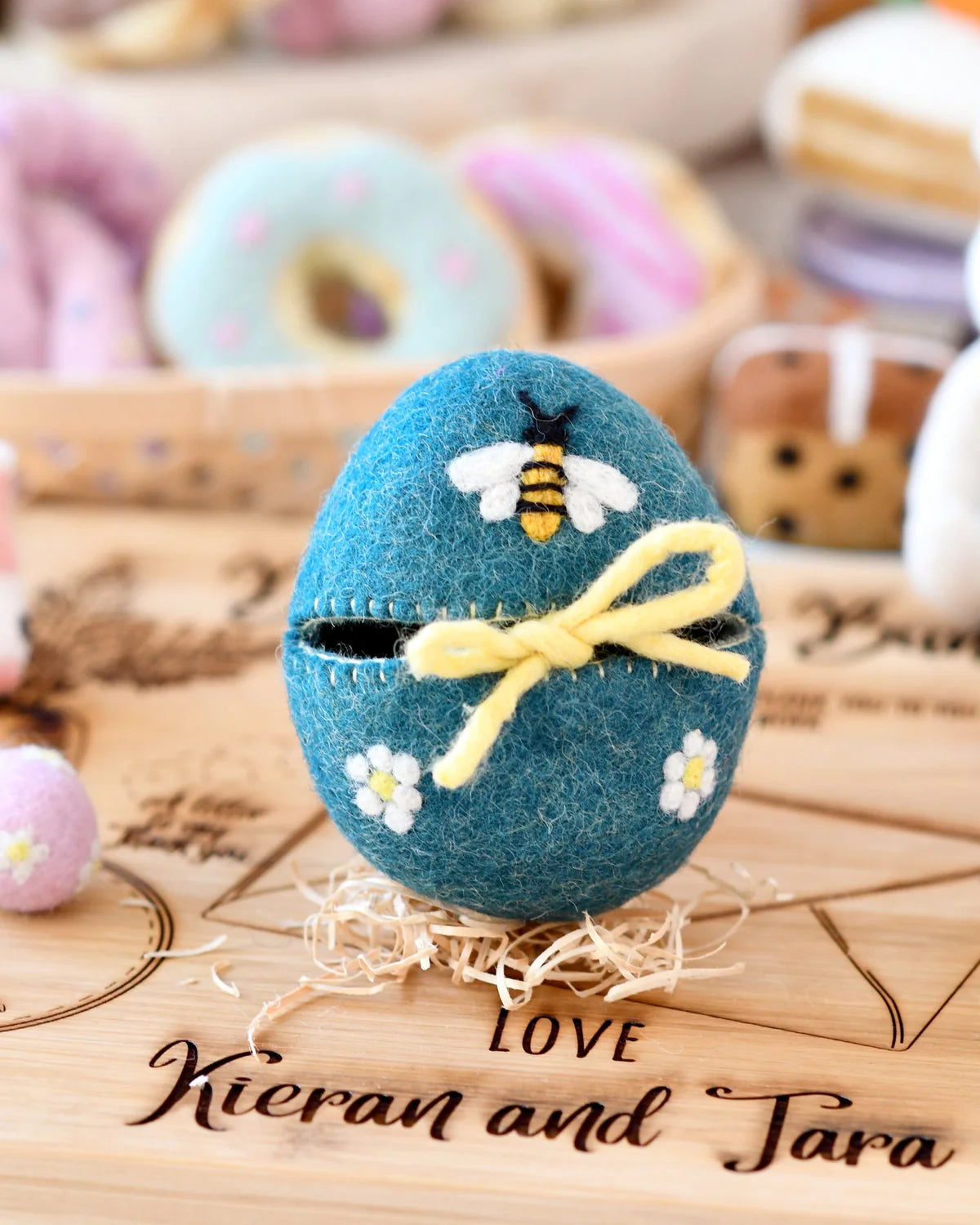Felt Egg Cover - Blue Bee