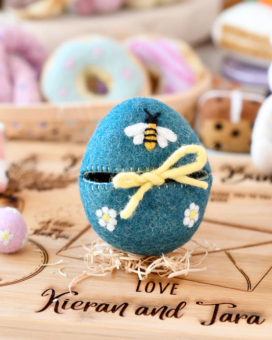 Felt Egg Cover - Blue Bee