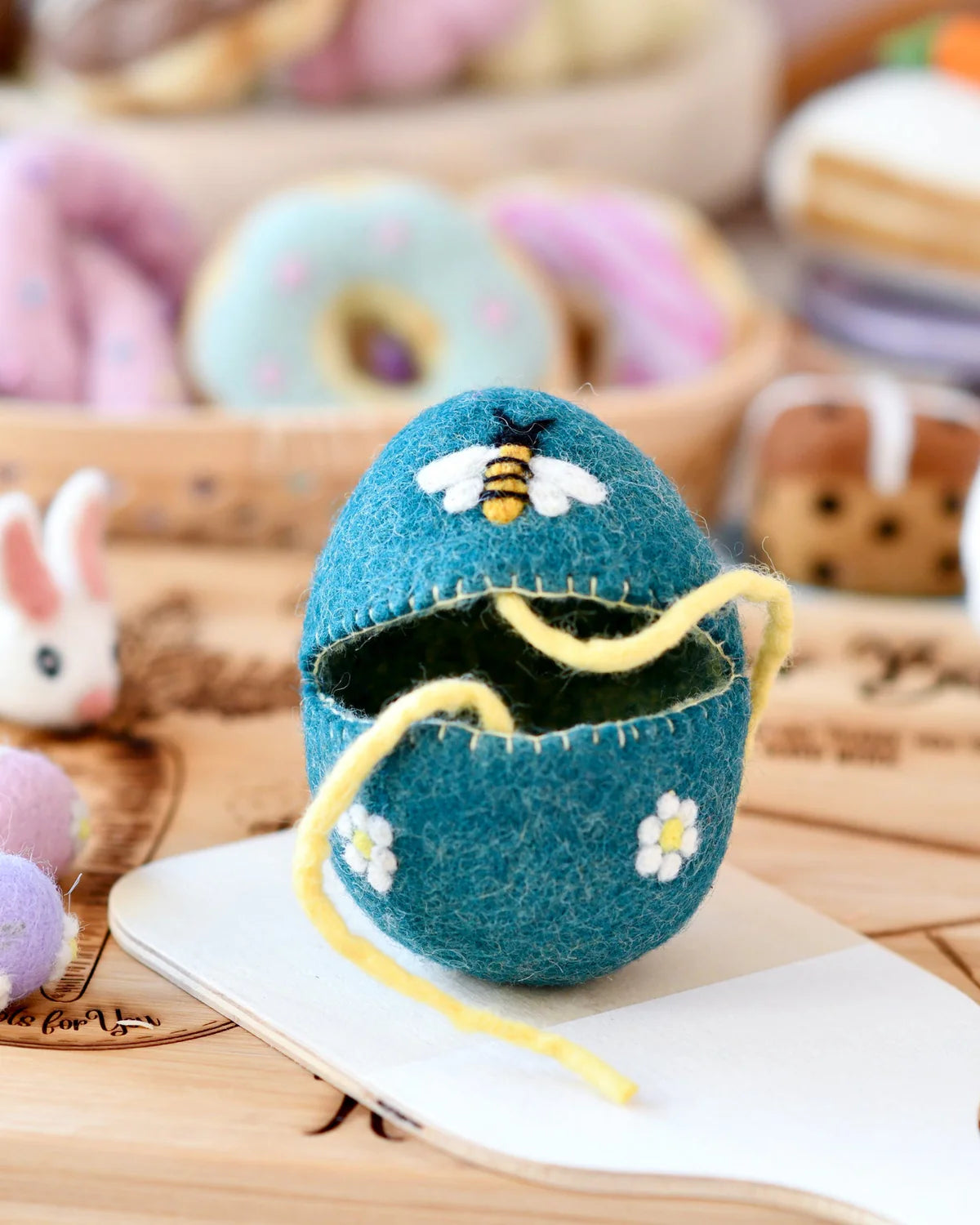 Felt Egg Cover - Blue Bee